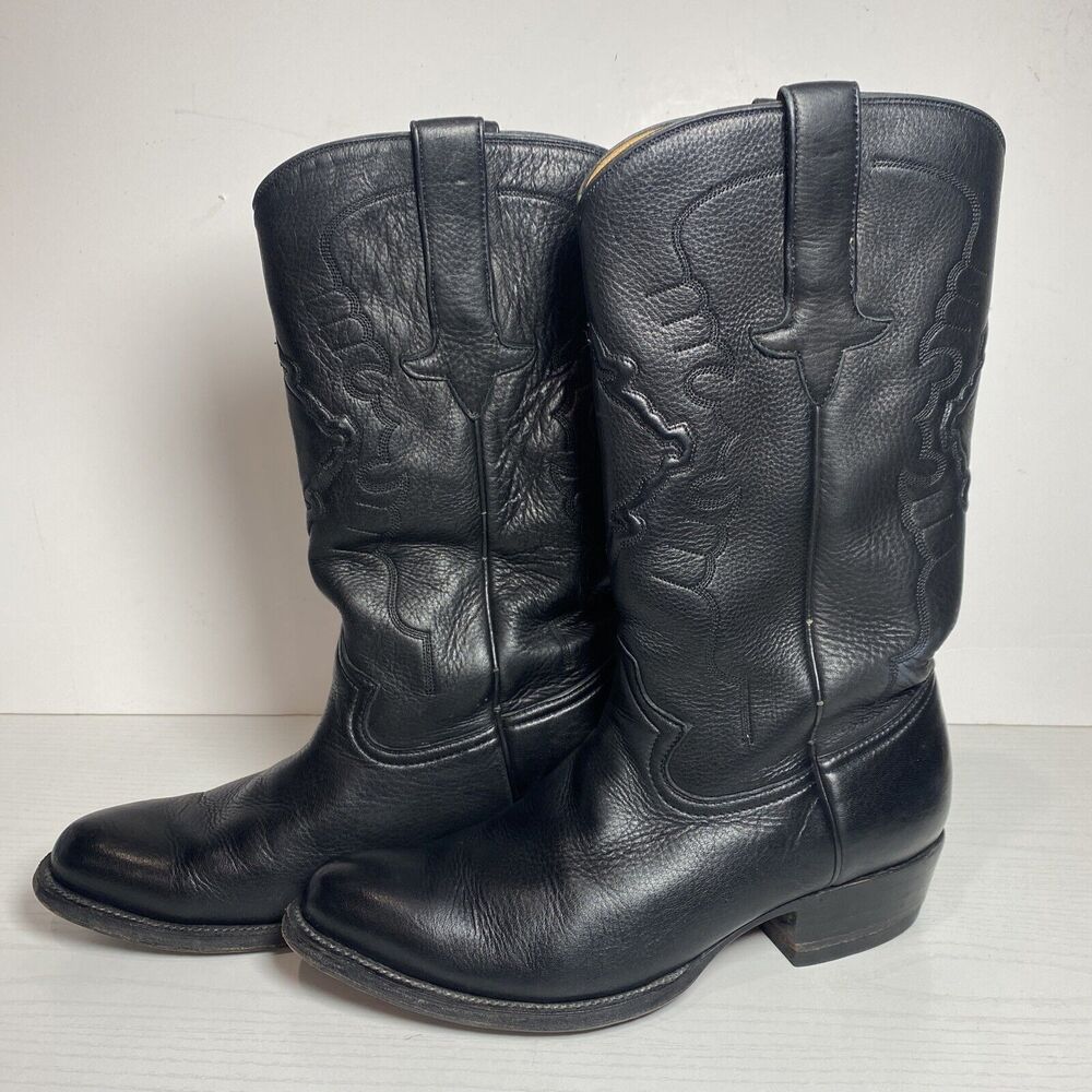 Gavel‎ Santino Bullhide Cowboy Boots Black Mens Size 8